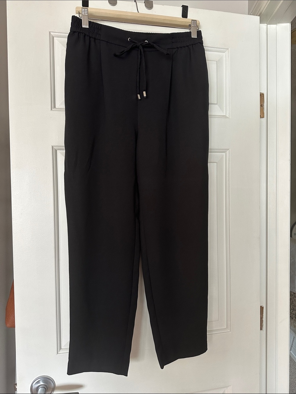 Zara Black Elastic Waist Trousers